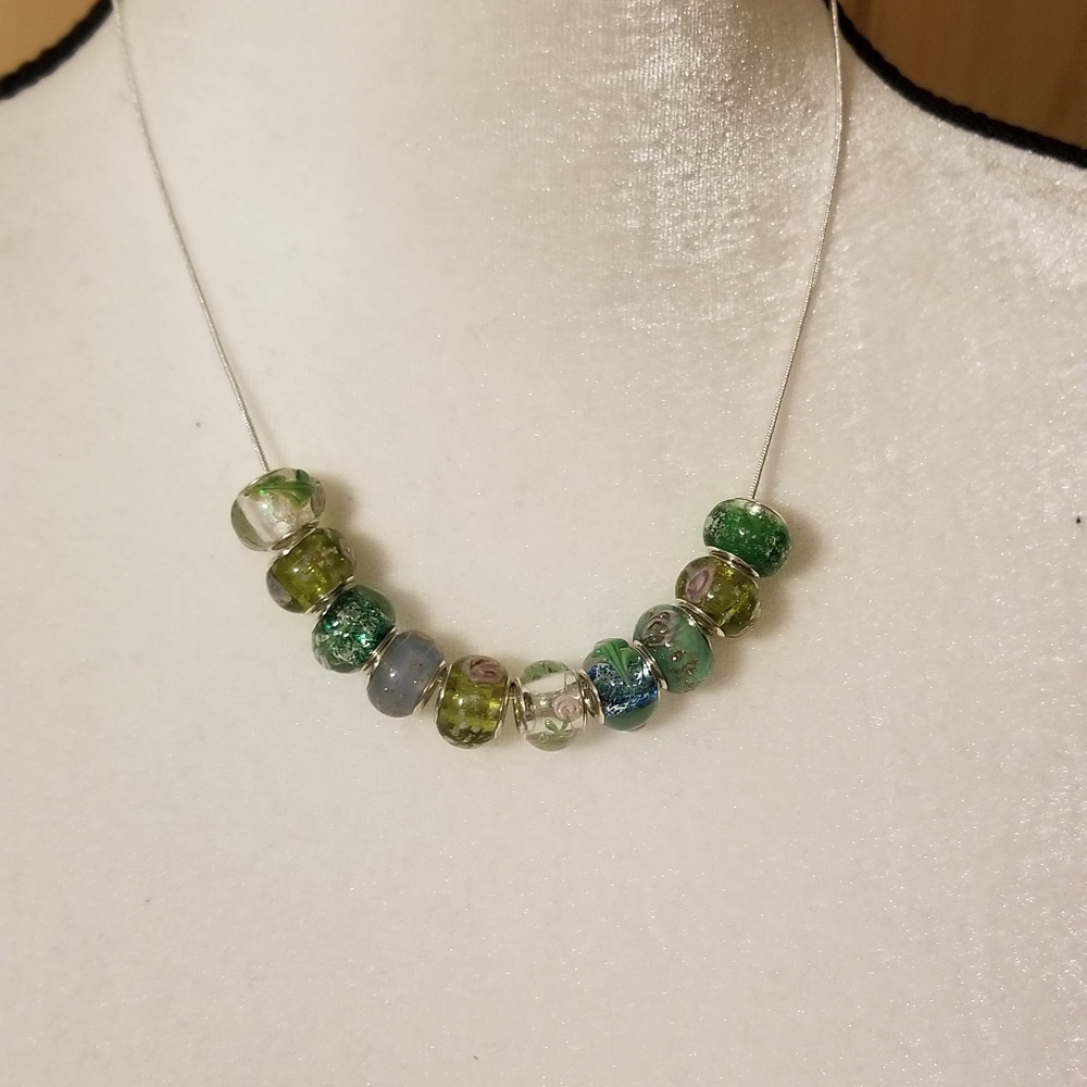 Murano Italian Glass Beaded Necklace